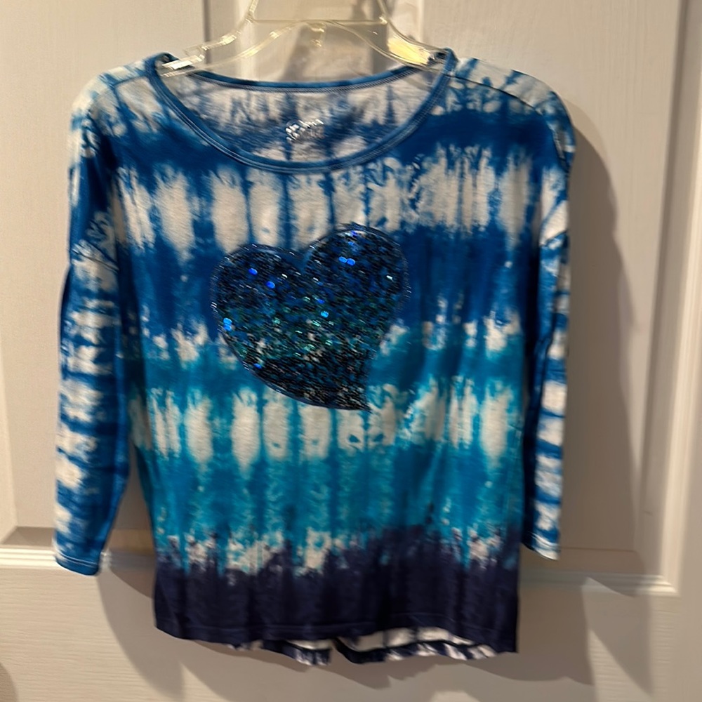 Justice long sleeve T-shirt with sequin heart